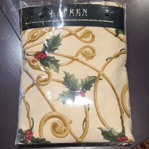 Lauren Ralph Lauren Cream and Gold Tablecloth